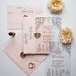 9214 - Plexi wedding invitation with cream envelope