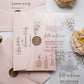 9214 - Plexi wedding invitation with cream envelope