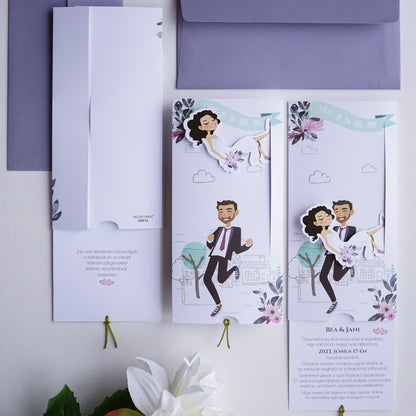 39816 - Humoros Esküvői Meghívó-esküvői meghívó-Erdélyi Esküvői Meghívók-rajz,vicces-Erdélyi Esküvői Meghívók