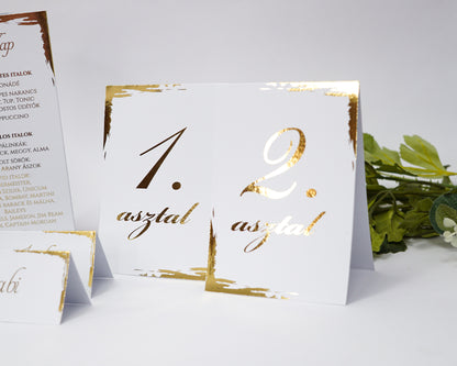 UR41 - Arany mintás minimalista ültetési rend-Ültetési rend-Erdélyi Esküvői Meghívók-9193,arany,minimalista-Erdélyi Esküvői Meghívók