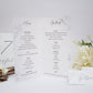 ME17 - Openable Wedding Menu - Floral gold frame with pattern