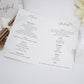 ME17 - Openable Wedding Menu - Floral gold frame with pattern