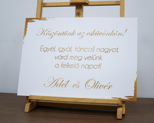 KT15 - Minimalista köszöntő tábla - 9193