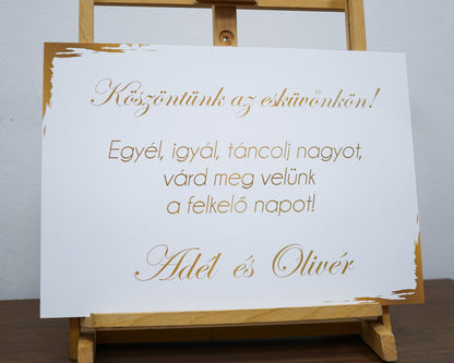 KT15 - Minimalista köszöntő tábla - 9193