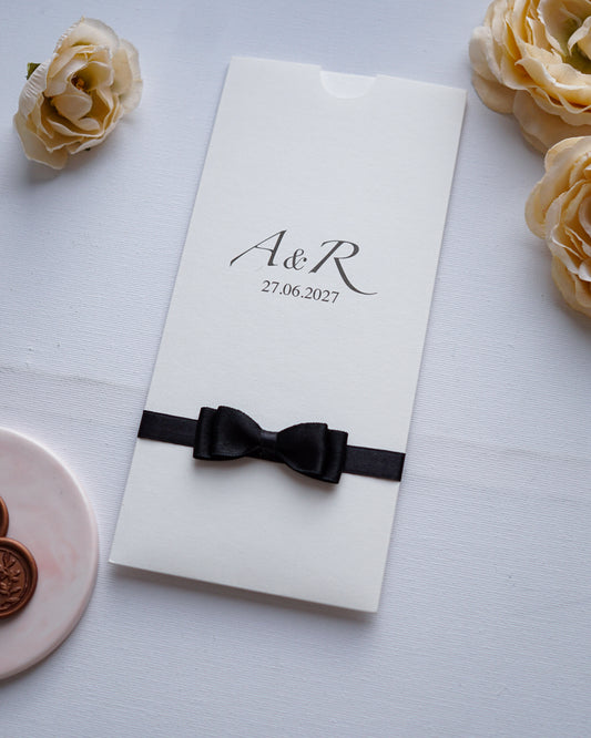 2633 - Romantic Pocket Wedding Invitation