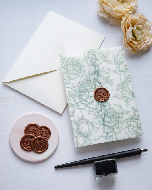 2635 - Vellum cover wedding invitation