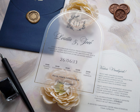 9311 - Plexiglas wedding invitation 