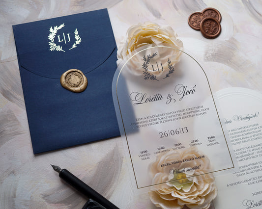 9311 - Plexiglas wedding invitation 