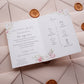 EM29 - bézs - Pausz borítós kinyitható esküvői meghívó