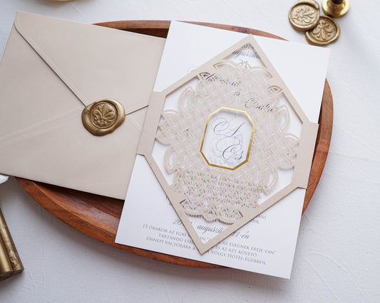 1139 - Laser Cut Wedding Invitation