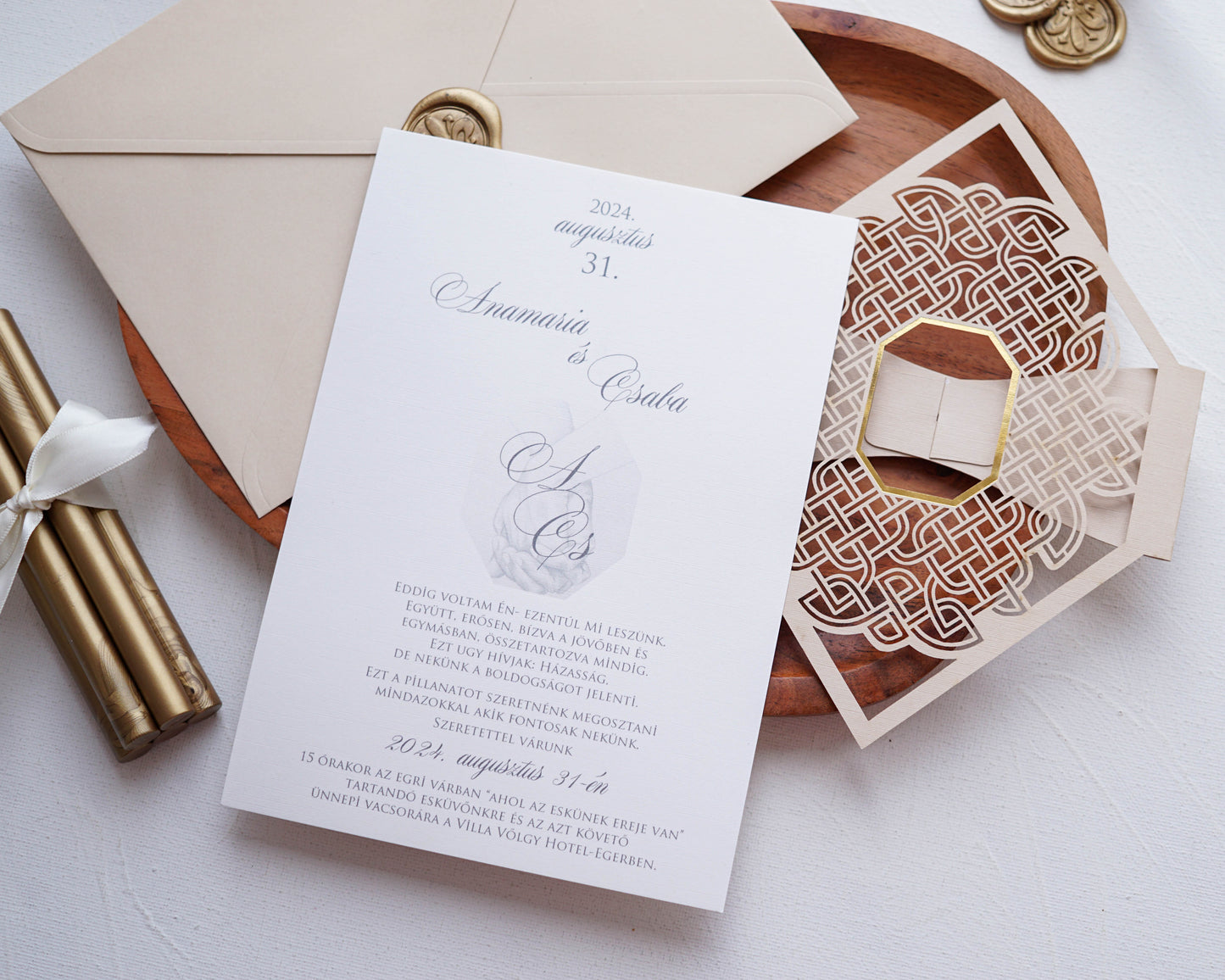 1139 - Laser Cut Wedding Invitation