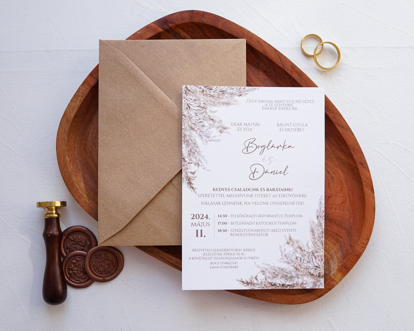 EM28 - Wildflower one-page wedding invitation