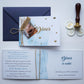 KE01 - Unique golden foiled christening invitation with photo