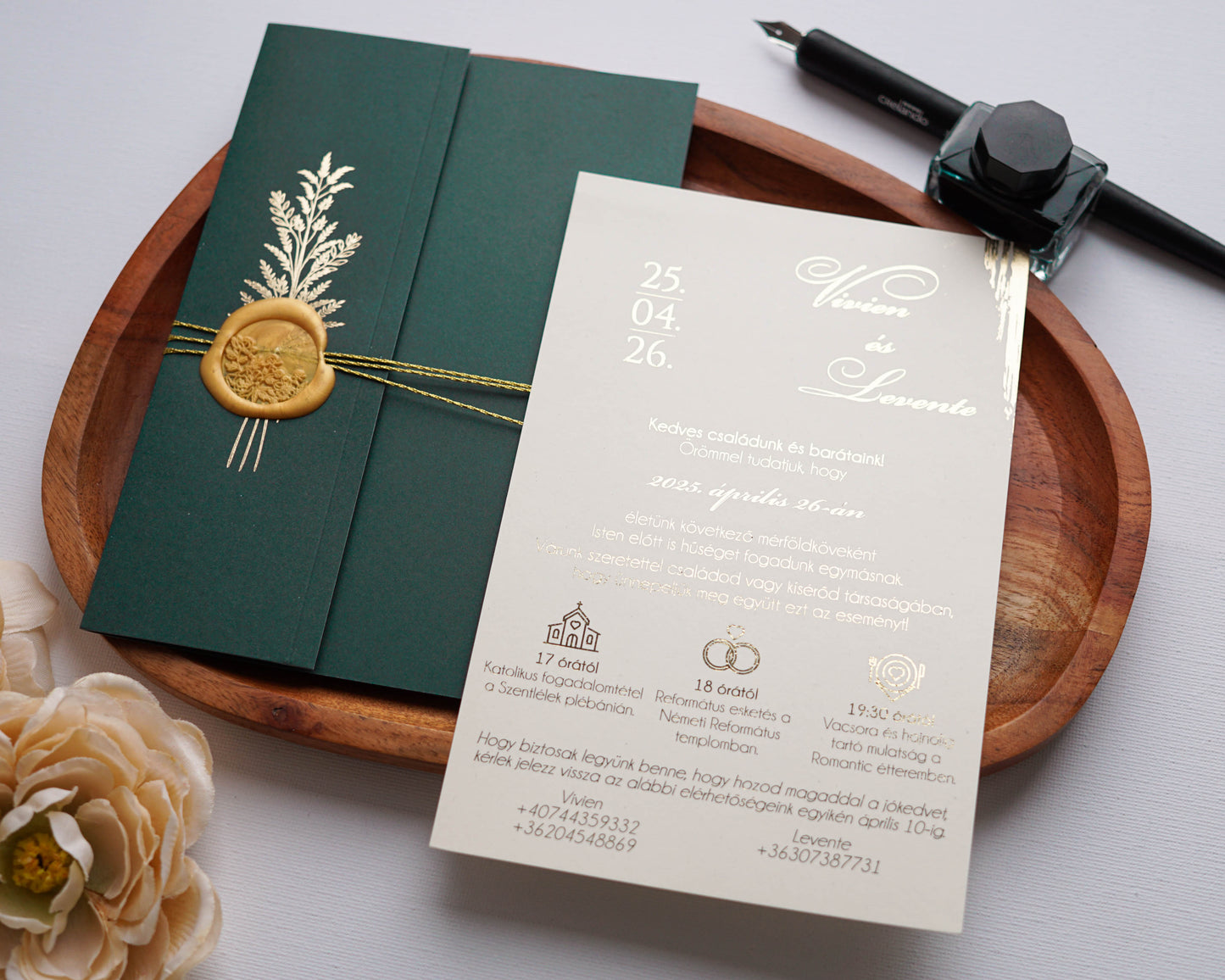 9279 - Invitație de nuntă Greenery