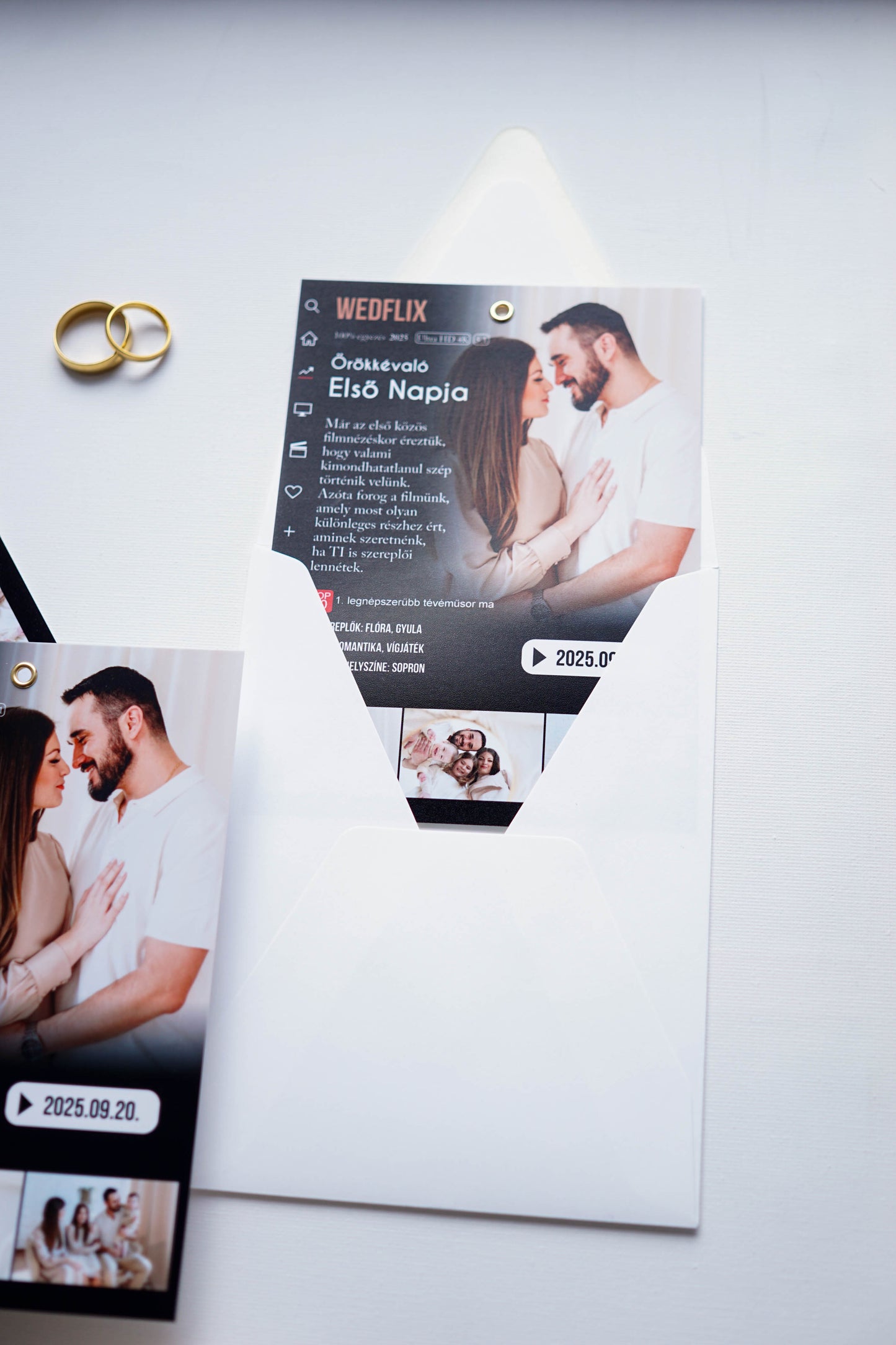 EM75 - WEDFLIX - Fényképes NETFLIX témájú meghívó