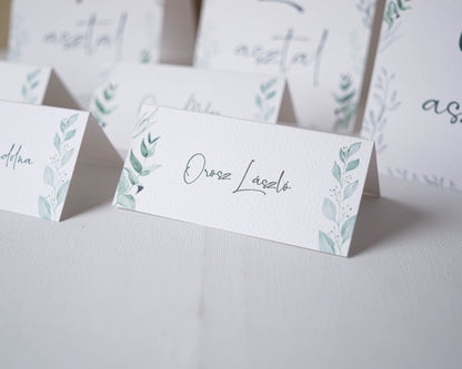 UK27 - Zöld leveles ültetőkártya