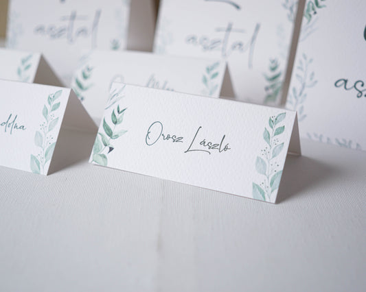 UK27 - Zöld leveles ültetőkártya