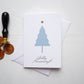 Minimalista Karácsonyi képeslap, kinyitható, borítékkal - KK02