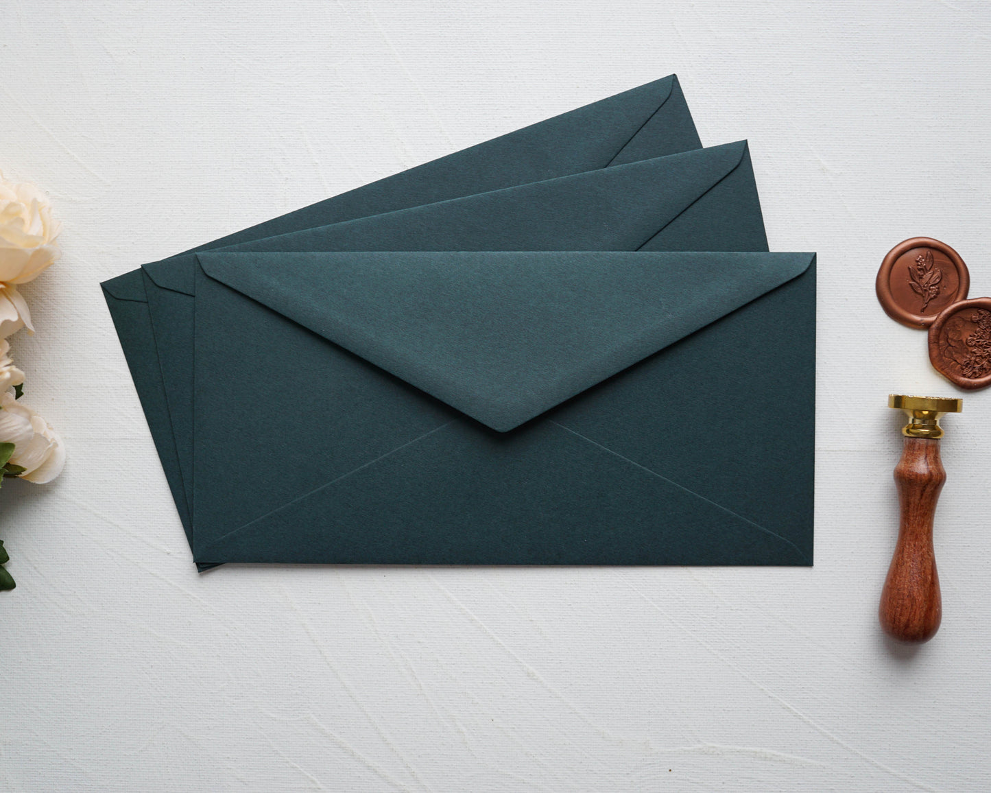 Pine green premium envelope - 220 x 110 mm - TO ORDER 