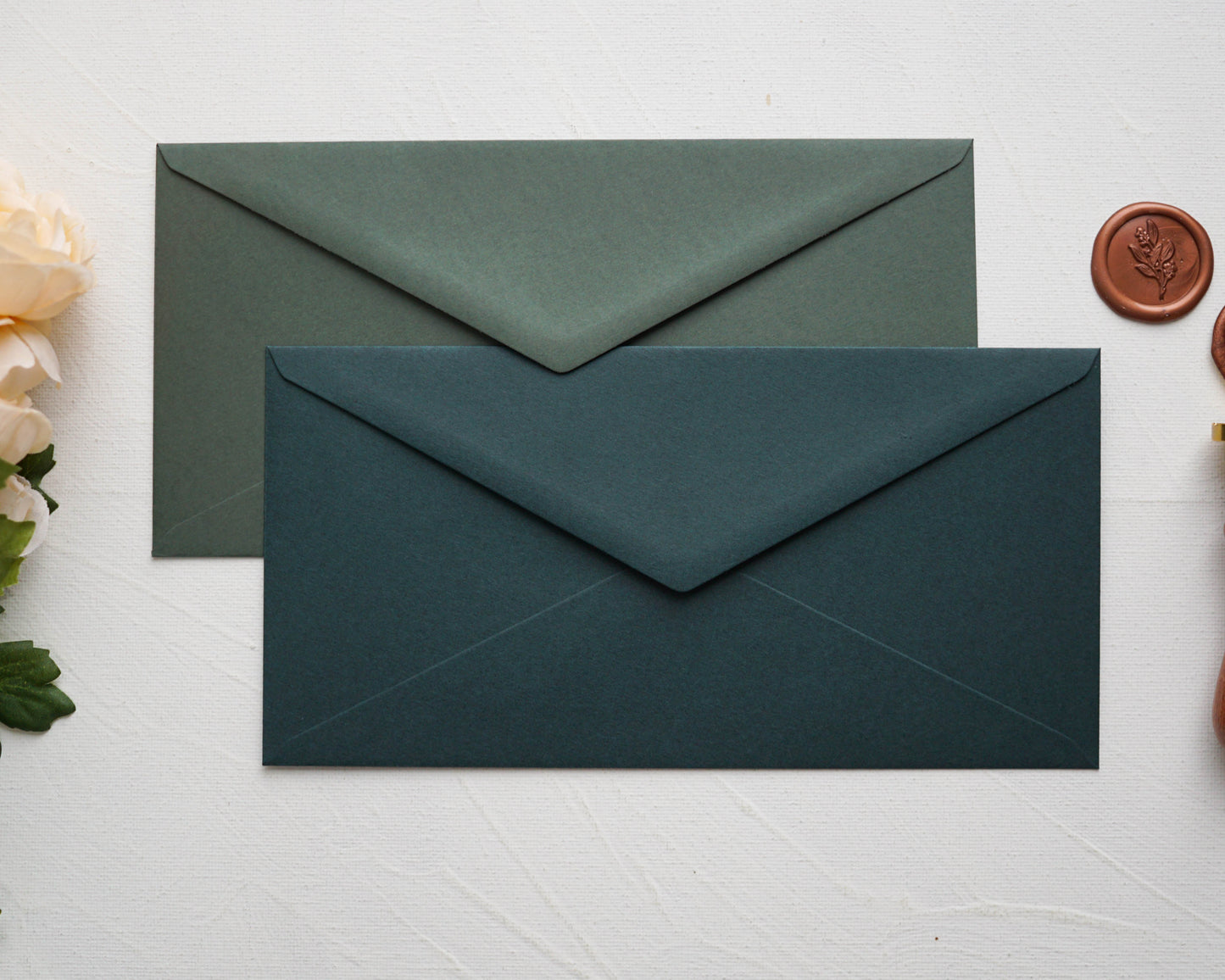 Dark green premium envelope - 220 x 110 mm - TO ORDER 