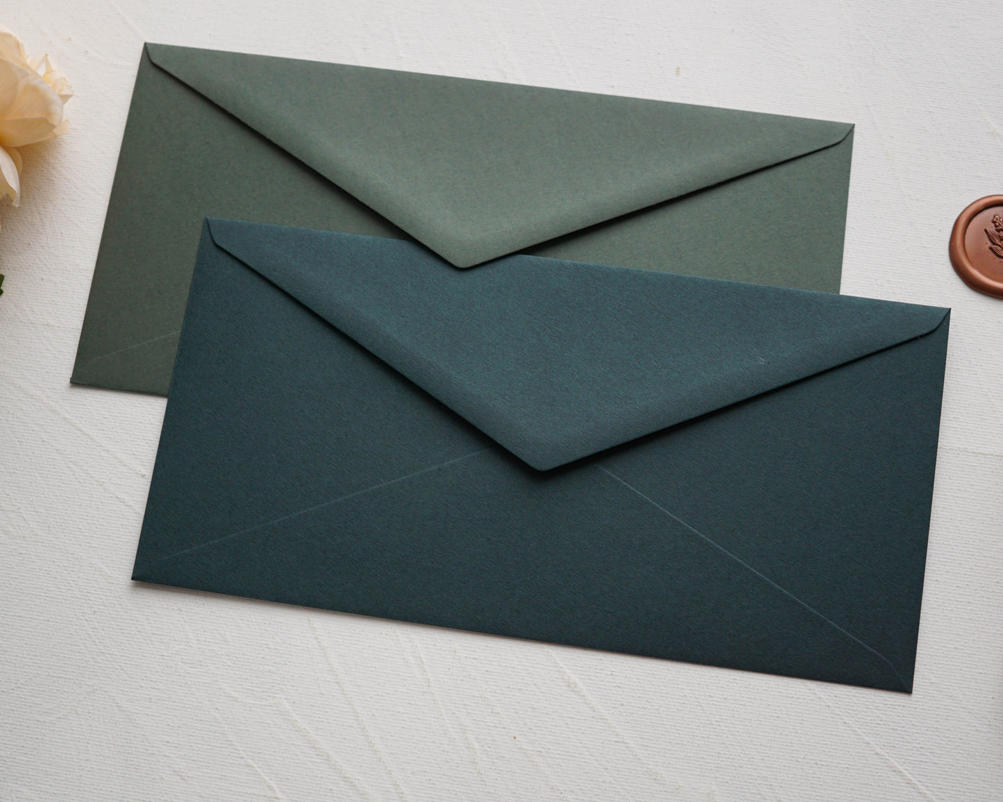 Dark green premium envelope - 220 x 110 mm - TO ORDER 