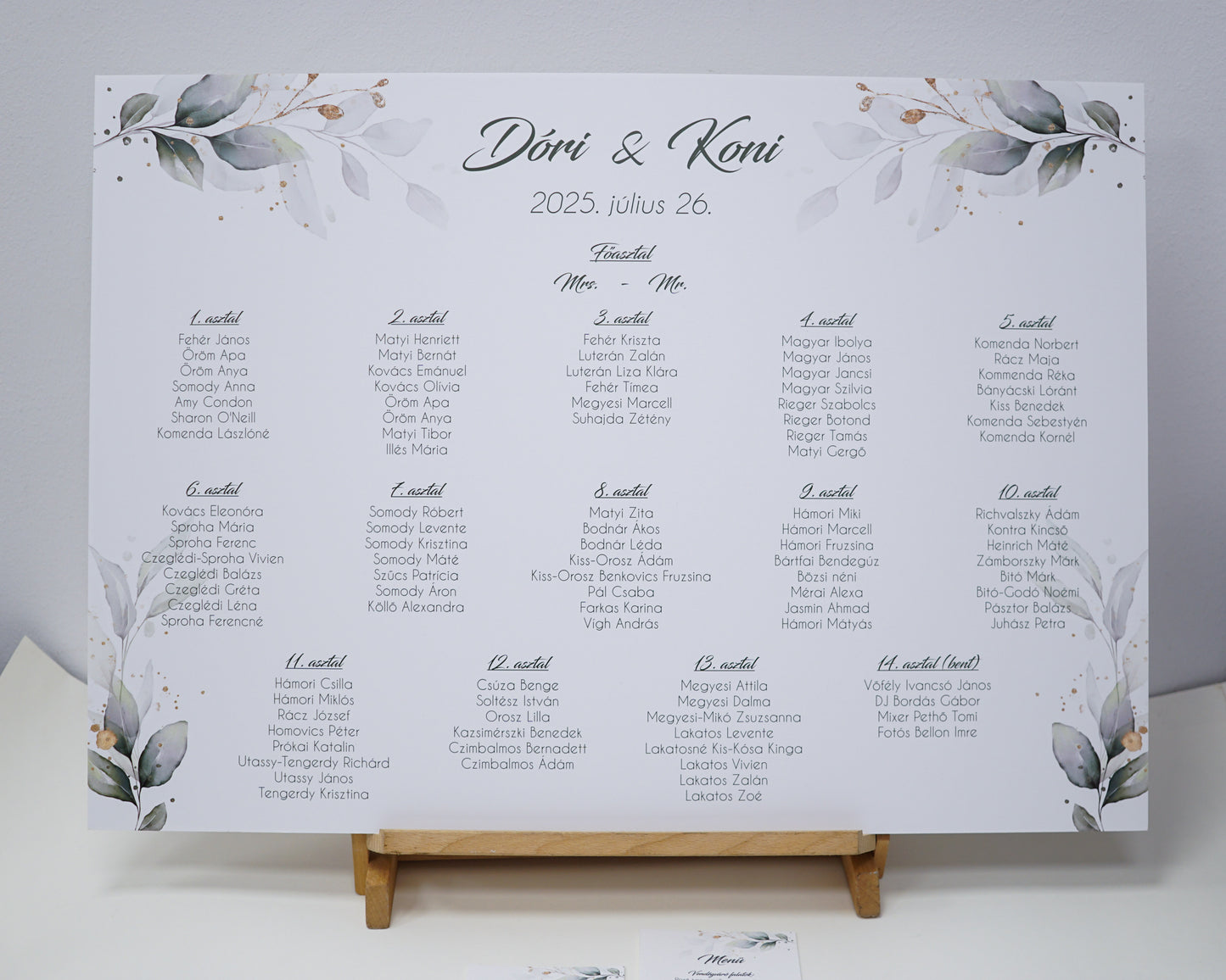 UR58 - Greenery seating plan