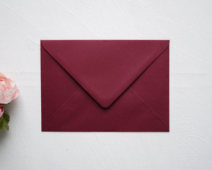Bíborvörös prémium boríték - B6 - 125×176 mm - RENDELÉSRE-Boríték-Erdélyi Esküvői Meghívók-B6,boríték,piros,vörös-Erdélyi Esküvői Meghívók