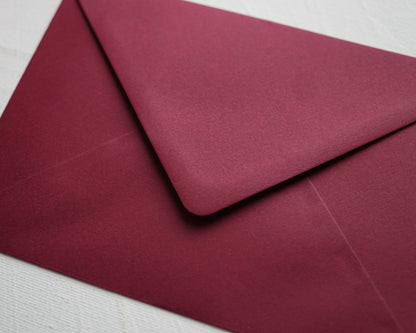 Bíborvörös prémium boríték - B6 - 125×176 mm - RENDELÉSRE-Boríték-Erdélyi Esküvői Meghívók-B6,boríték,piros,vörös-Erdélyi Esküvői Meghívók