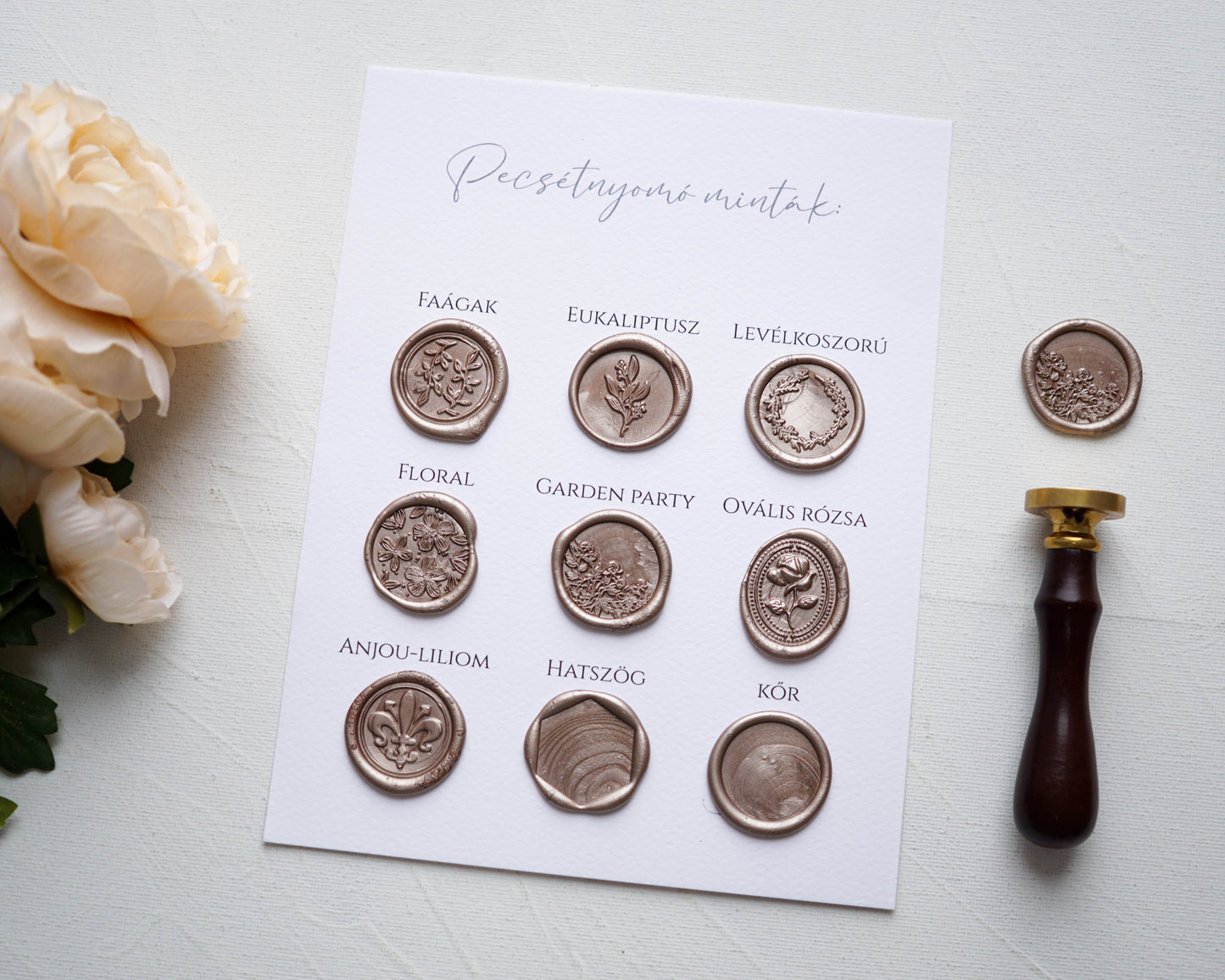 White handmade wax seal