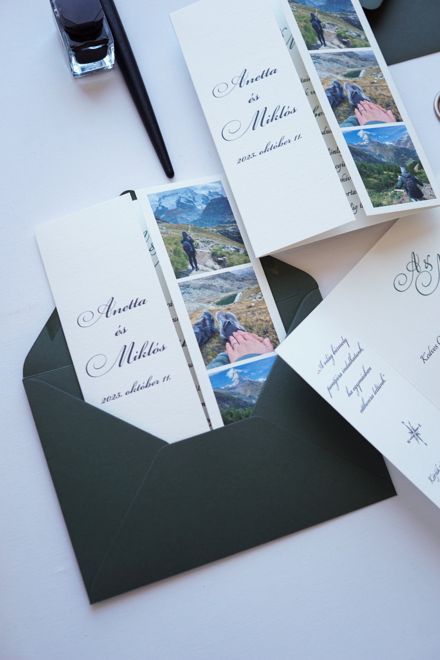 EM76 - Kinyitható fényképes esküvői meghívó