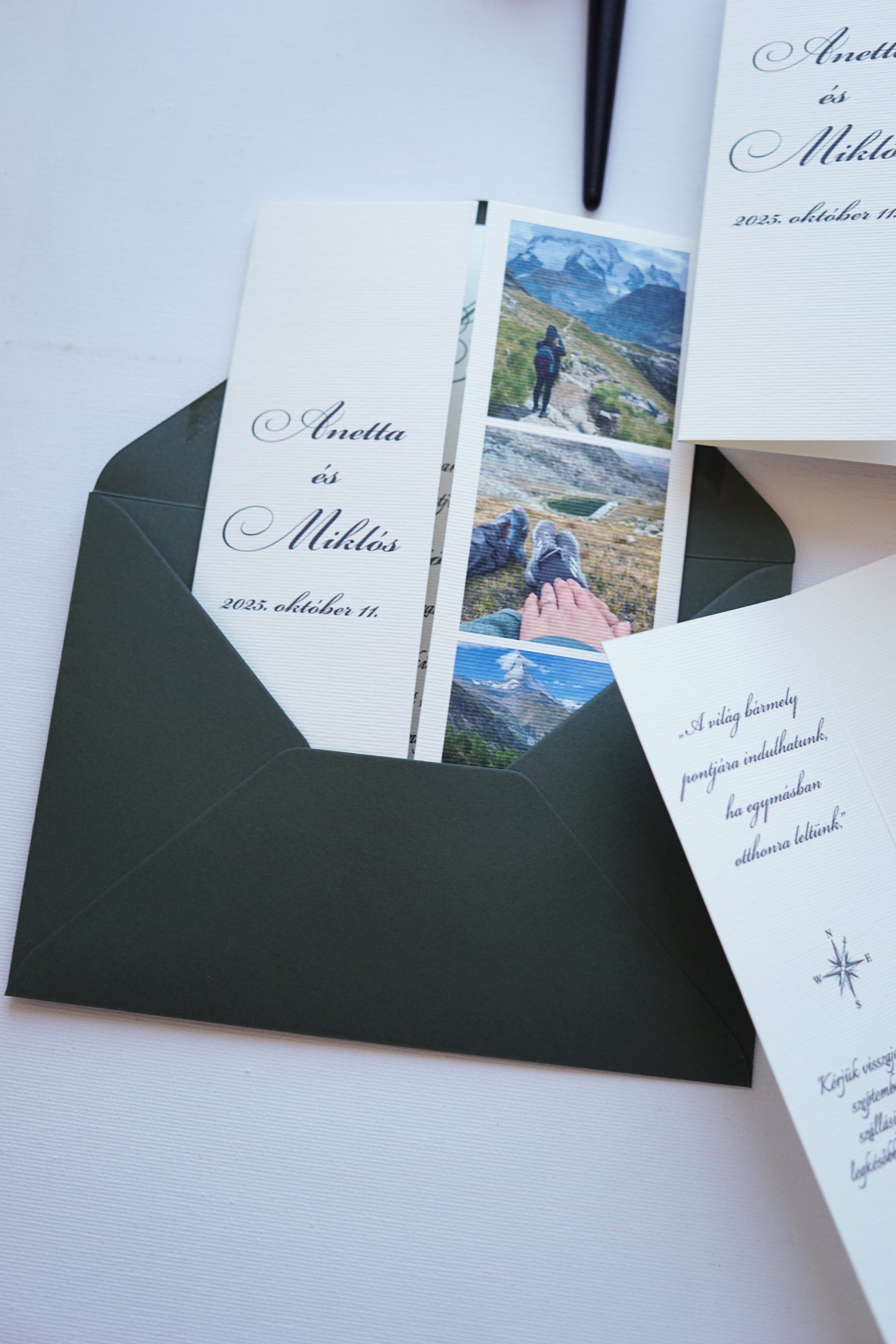 EM76 - Kinyitható fényképes esküvői meghívó