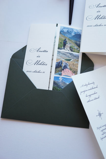 EM76 - Kinyitható fényképes esküvői meghívó