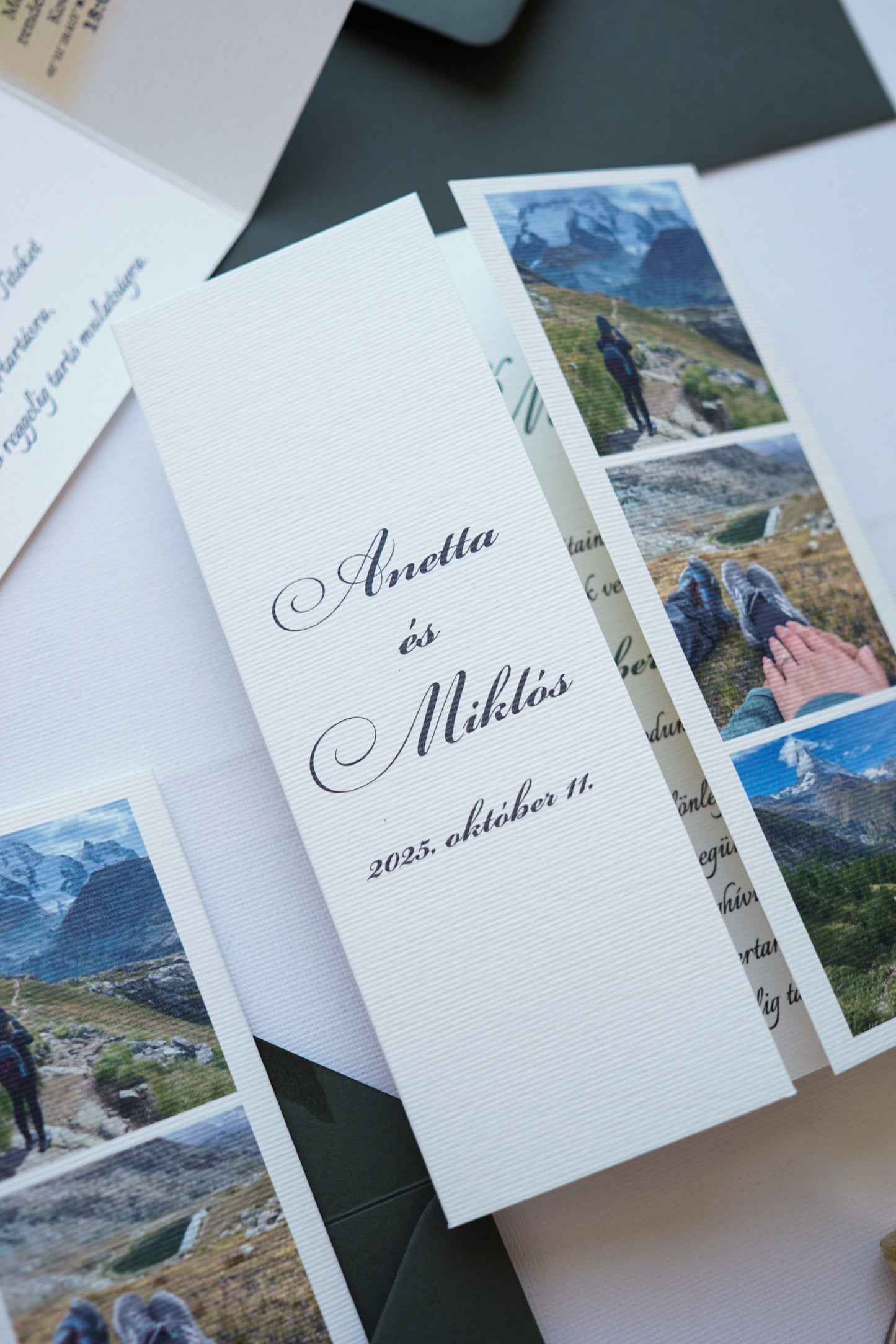 EM76 - Kinyitható fényképes esküvői meghívó