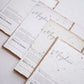 EM59 - Dip paper minimalist wedding invitation with torn edges