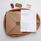 EM59 - Dip paper minimalist wedding invitation with torn edges