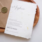 EM59 - Dip paper minimalist wedding invitation with torn edges