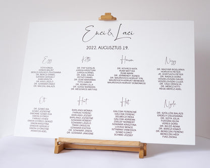 UR31 - Minimalista ültetési rend-Ültetési rend-Erdélyi Esküvői Meghívók-EM38,minimalista-Erdélyi Esküvői Meghívók