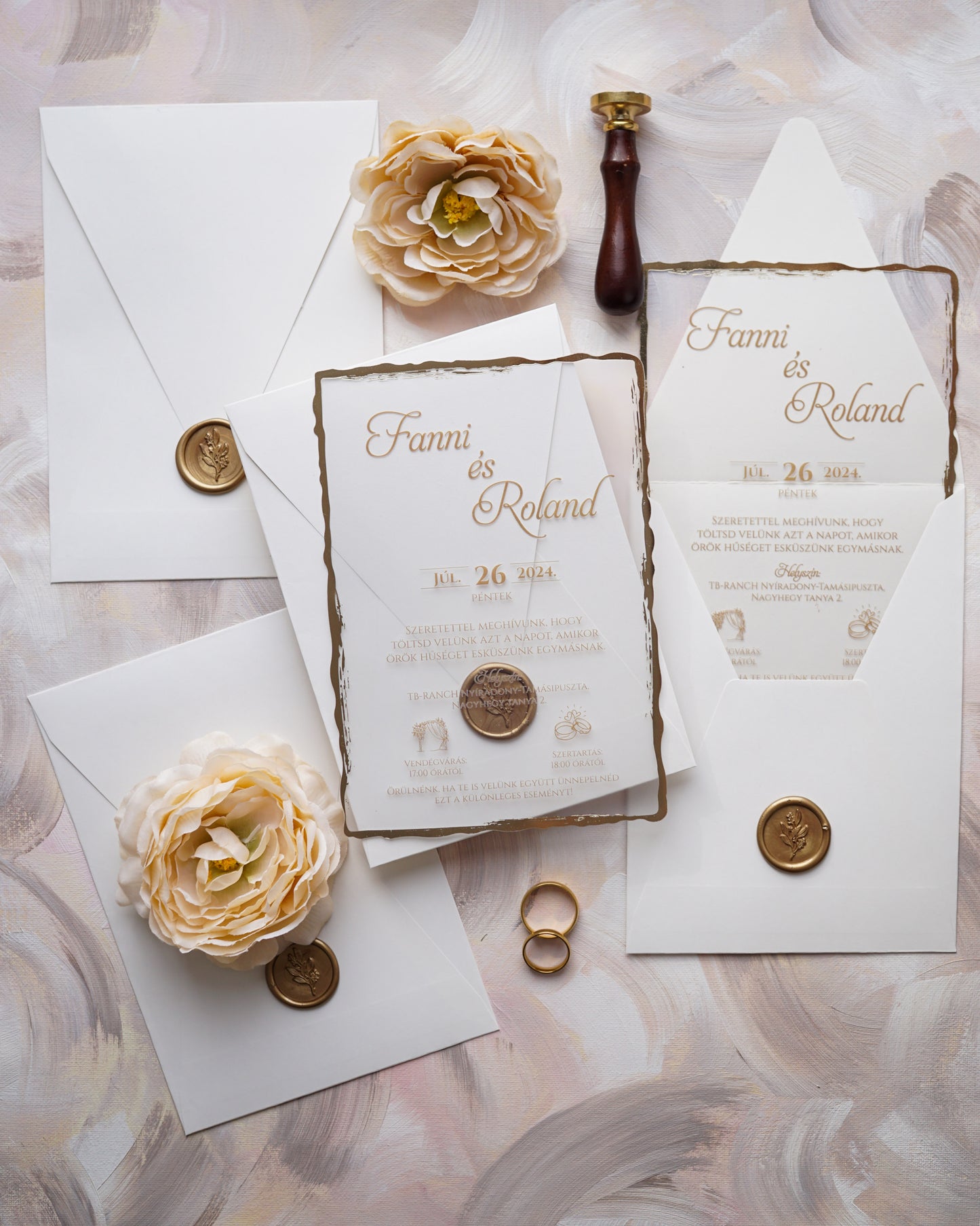 9261 with optional envelope - Plexi wedding invitation 