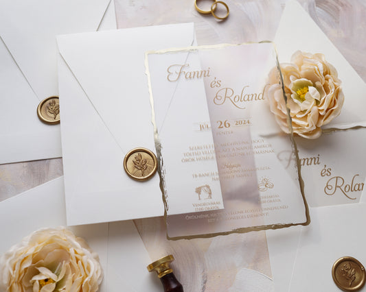 9261 with optional envelope - Plexi wedding invitation 