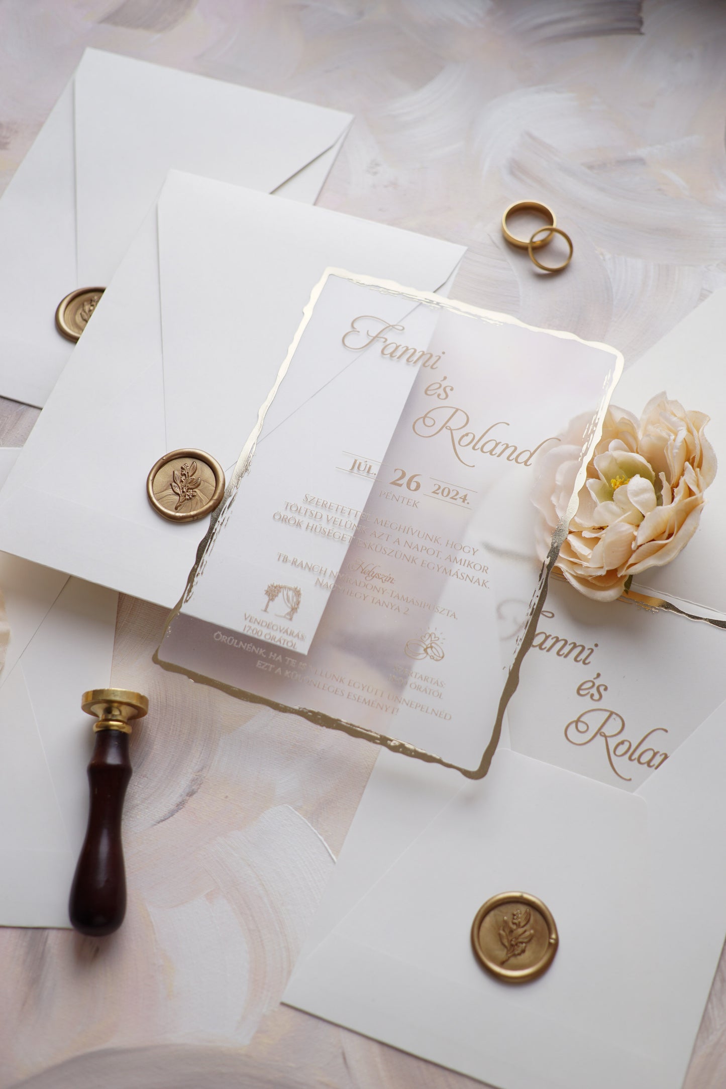 9261 with optional envelope - Plexi wedding invitation 