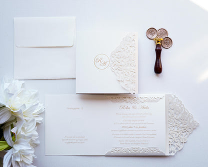 39617 - Lézervágott Esküvői Meghívó-esküvői meghívó-Erdélyi Esküvői Meghívók-elegáns,lasercut,premium-Erdélyi Esküvői Meghívók