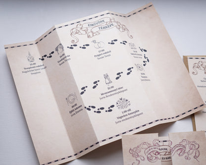 EM64 v2 - Marauder's Map wedding invitation, Harry Potter-themed invitation