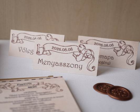UK64 - vintage ültető kártya - Harry Potteres meghívóhoz