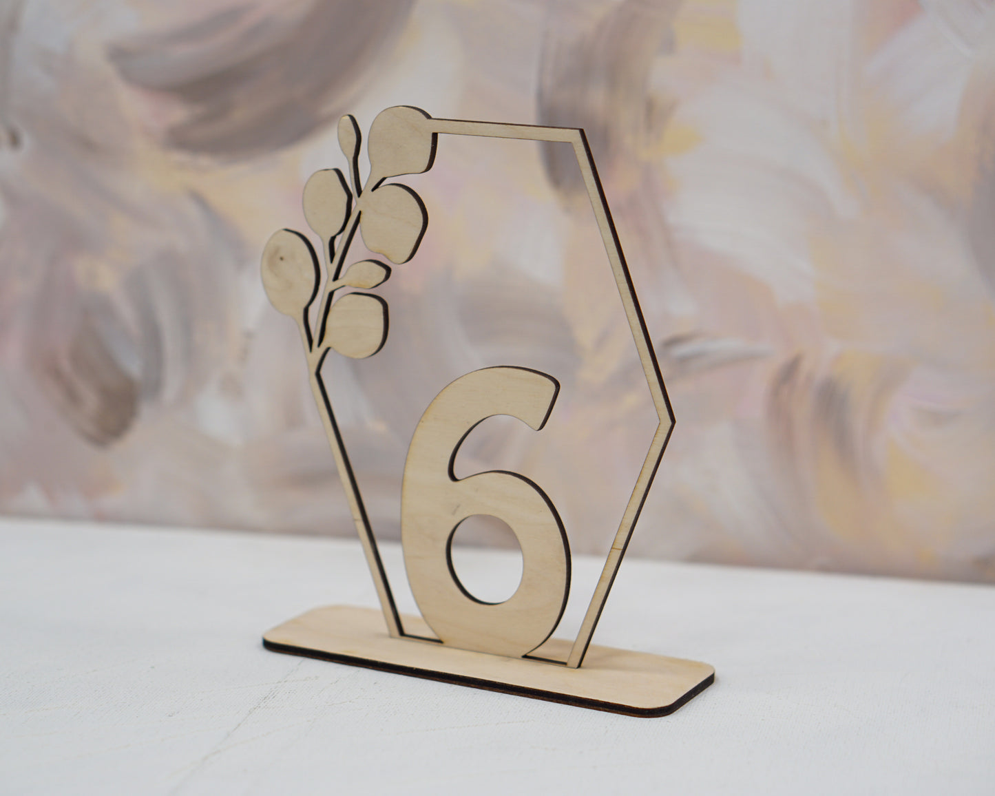 AS01 - Laser cut wooden table number