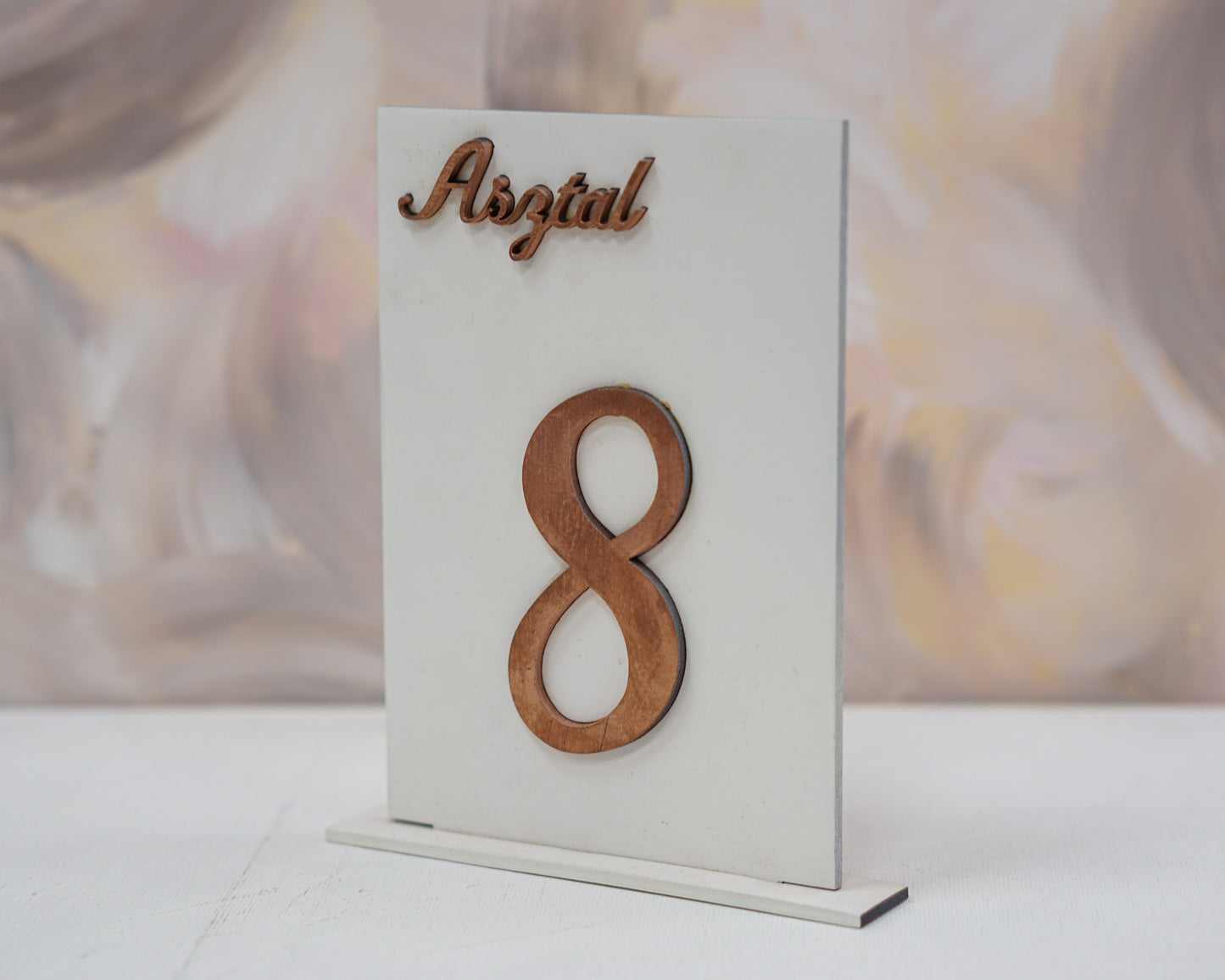 AS02 - Laser cut wooden table number