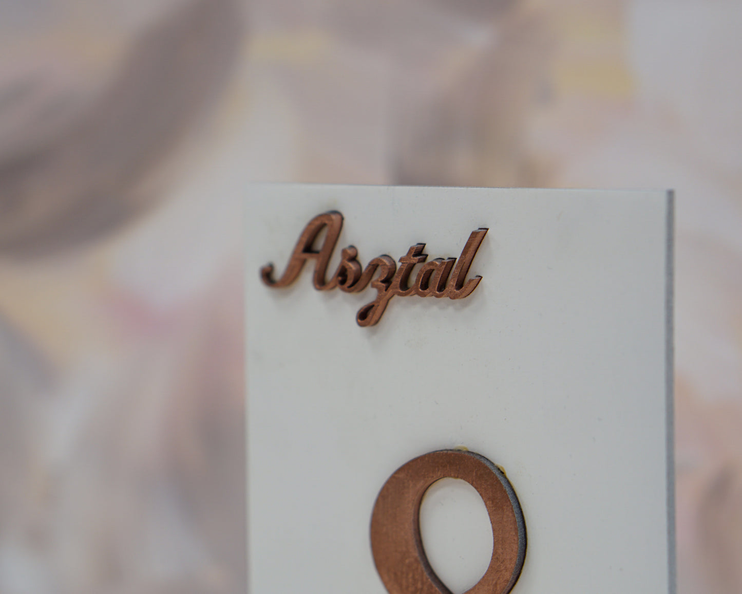 AS02 - Laser cut wooden table number