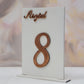 AS02 - Laser cut wooden table number