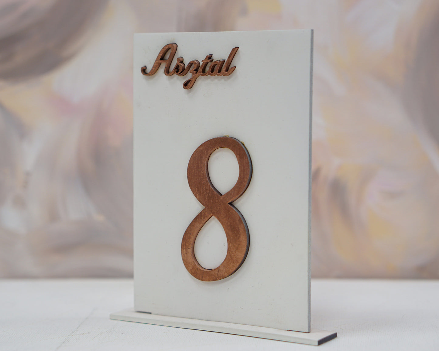 AS02 - Laser cut wooden table number