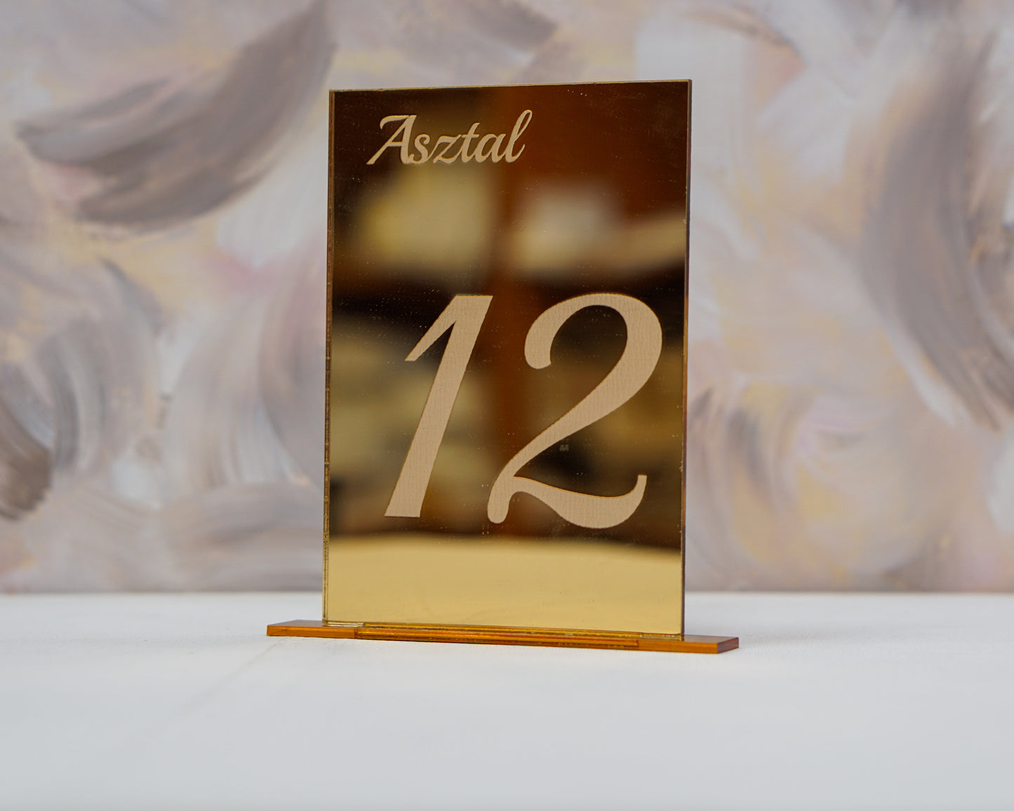 AS07 - Laser cut plexiglass table number