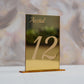 AS07 - Laser cut plexiglass table number